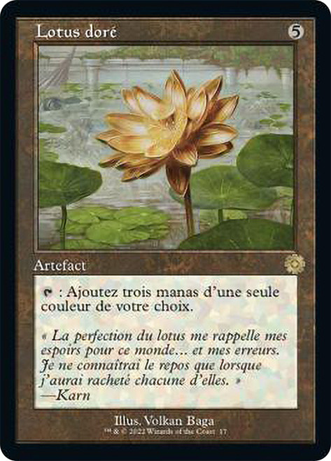 Gilded Lotus (#017) (Retro Frame)\nThe Brothers' War Retro Artifacts - French\nSingle\nMagic The Gathering