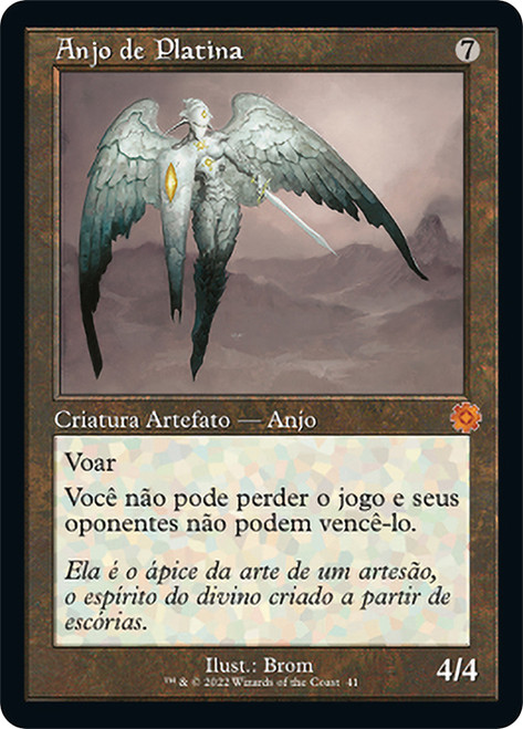 Platinum Angel (#041) (Retro Frame)\nThe Brothers' War Retro Artifacts - Portuguese\nSingle\nMagic The Gathering