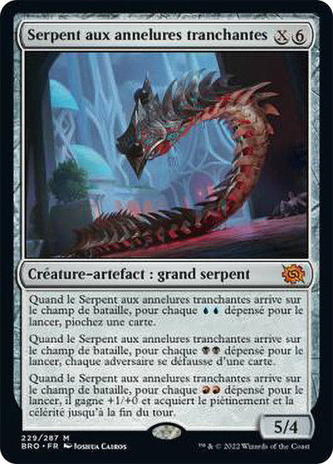 Bladecoil Serpent\nThe Brothers' War - French\nSingle\nMagic The Gathering