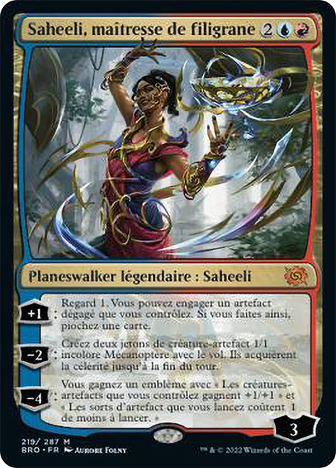 Saheeli, Filigree Master\nThe Brothers' War - French\nSingle\nMagic The Gathering