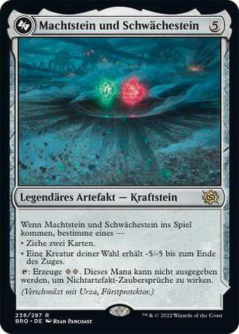 The Mightstone and Weakstone // Urza, Planeswalker (Bottom)\nThe Brothers' War - German\nSingle\nMagic The Gathering