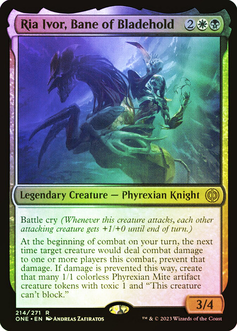 Ria Ivor, Bane of Bladehold\nPhyrexia: All Will Be One\nSingle\nMagic The Gathering