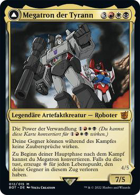 Megatron, Tyrant // Megatron, Destructive Force\nTransformers - German\nSingle\nMagic The Gathering