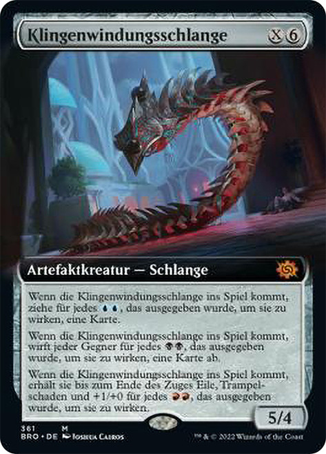 Bladecoil Serpent (Extended Art)\nThe Brothers' War - Variants - German\nSingle\nMagic The Gathering