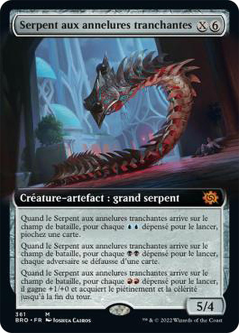 Bladecoil Serpent (Extended Art)\nThe Brothers' War - Variants - French\nSingle\nMagic The Gathering