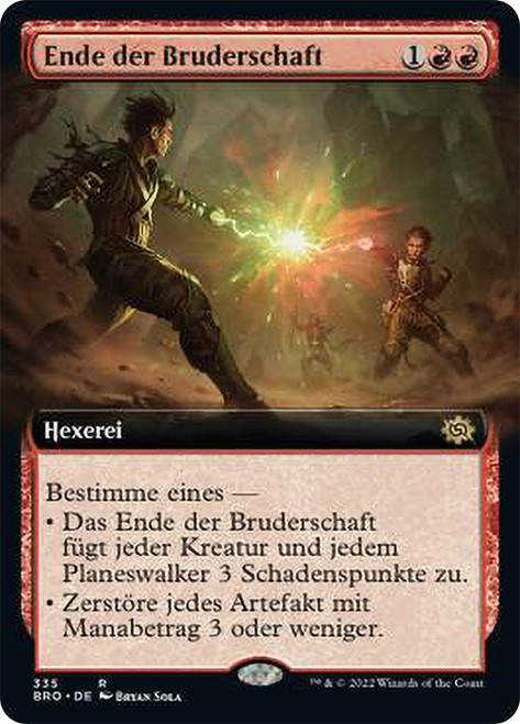 Brotherhood's End (Extended Art)\nThe Brothers' War - Variants - German\nSingle\nMagic The Gathering
