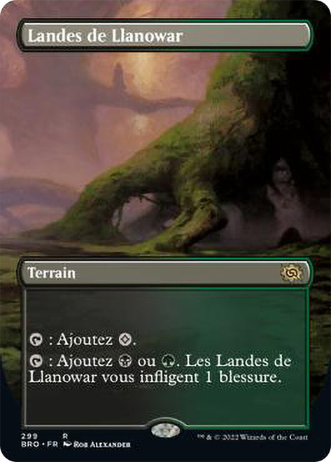 Llanowar Wastes (Borderless)\nThe Brothers' War - Variants - French\nSingle\nMagic The Gathering