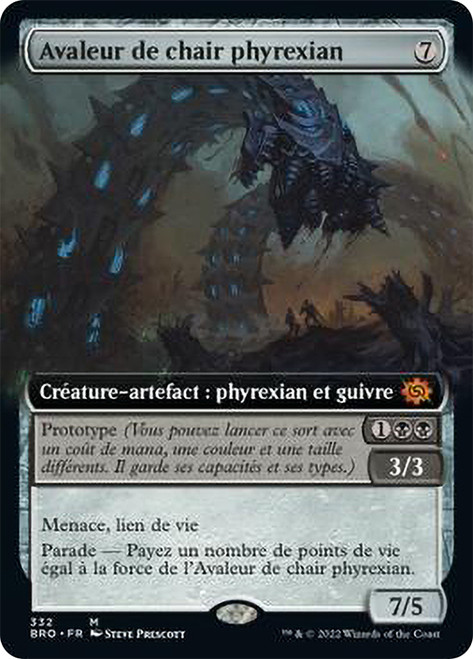 Phyrexian Fleshgorger (Extended Art)\nThe Brothers' War - Variants - French\nSingle\nMagic The Gathering