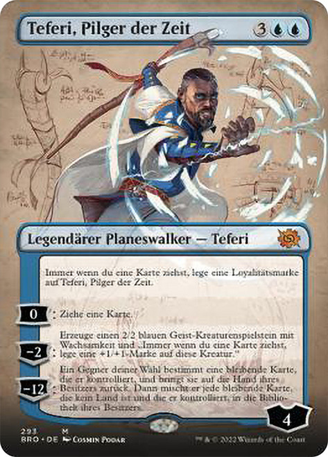 Teferi, Temporal Pilgrim (Borderless)\nThe Brothers' War - Variants - German\nSingle\nMagic The Gathering