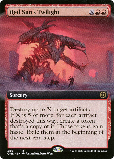 Red Sun's Twilight (Extended Art)\nPhyrexia: All Will Be One - Variants\nSingle\nMagic The Gathering