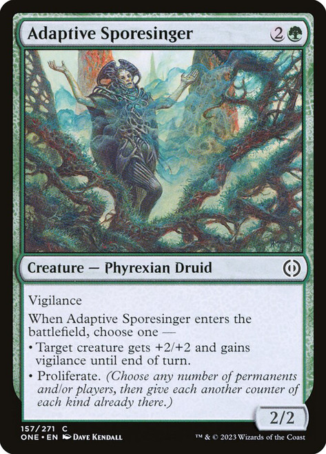 Adaptive Sporesinger\nPhyrexia: All Will Be One\nSingle\nMagic The Gathering