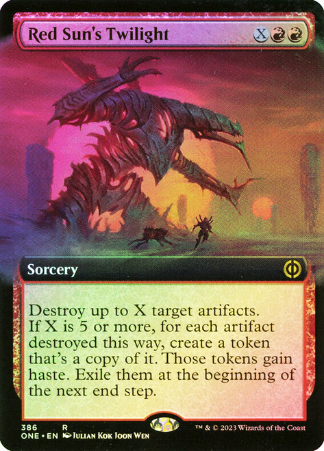 Red Sun's Twilight (Extended Art)\nPhyrexia: All Will Be One - Variants\nSingle\nMagic The Gathering
