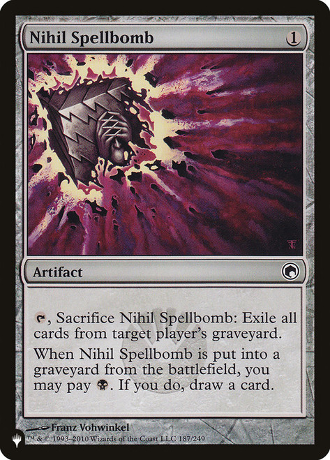 Nihil Spellbomb\nMystery Booster / The List\nSingle\nMagic The Gathering