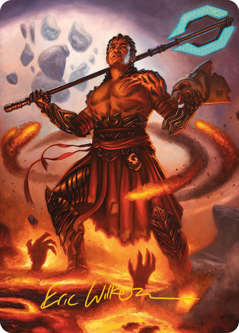 {Koth, Fire of Resistance Art Card} (Signed)\nArt Series: Phyrexia: All Will Be One - Variants\nSingle\nMagic The Gathering