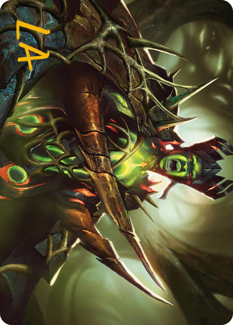 {Maze's Mantle Art Card} (Signed)\nArt Series: Phyrexia: All Will Be One - Variants\nSingle\nMagic The Gathering