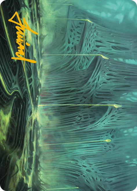 {Swamp Art Card} (#63) (Signed)\nArt Series: Phyrexia: All Will Be One - Variants\nSingle\nMagic The Gathering