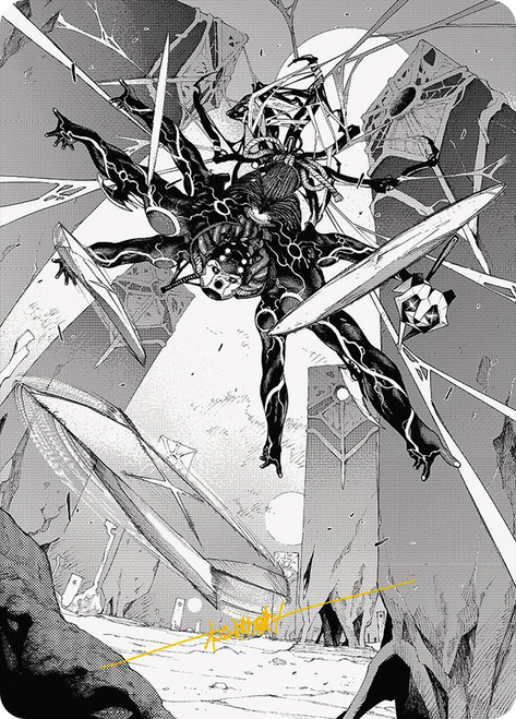 {Kaito, Dancing Shadow Art Card} (#78) (Signed)\nArt Series: Phyrexia: All Will Be One - Variants\nSingle\nMagic The Gathering
