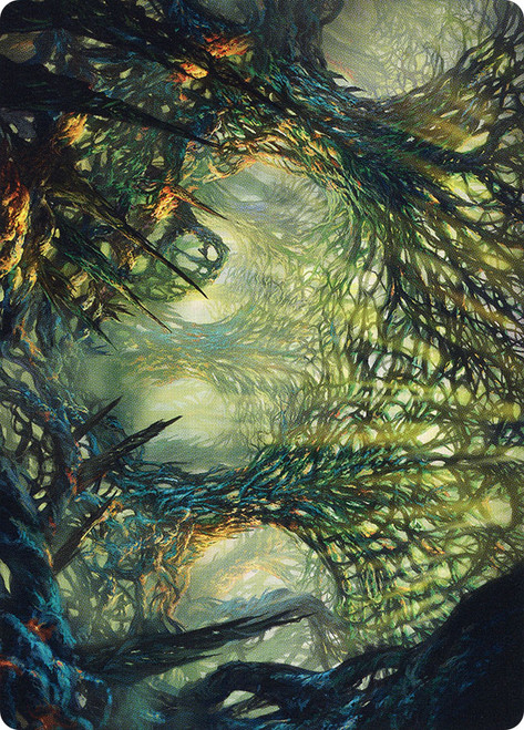 {The Hunter Maze Art Card}\nArt Series: Phyrexia: All Will Be One\nSingle\nMagic The Gathering