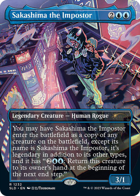 Sakashima the Impostor (Secret Lair) (Borderless)\nPromo: General\nSingle\nMagic The Gathering