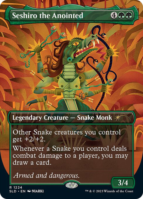 Seshiro the Anointed (Secret Lair) (Borderless)\nPromo: General\nSingle\nMagic The Gathering