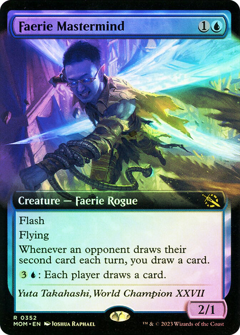Faerie Mastermind (Extended Art)\nMarch of the Machine - Variants\nSingle\nMagic The Gathering