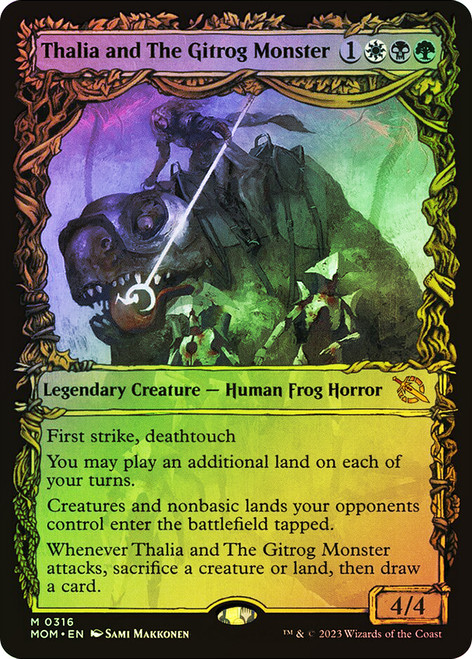Thalia and The Gitrog Monster (Showcase)\nMarch of the Machine - Variants\nSingle\nMagic The Gathering