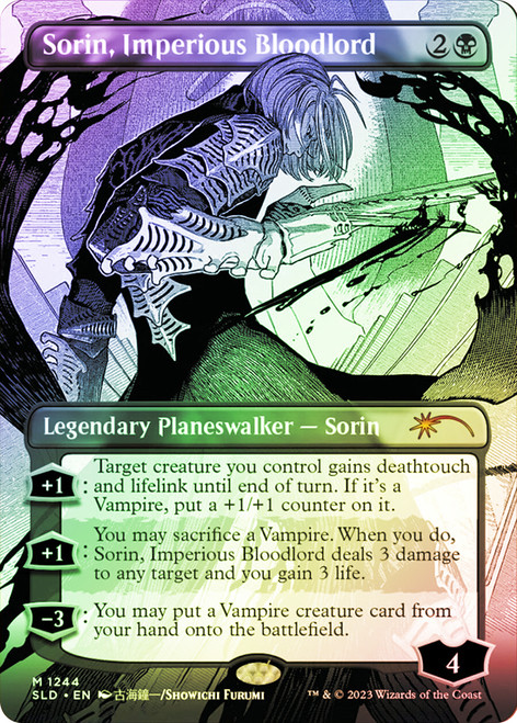Sorin, Imperious Bloodlord (Secret Lair) (Borderless)\nPromo: General\nSingle\nMagic The Gathering