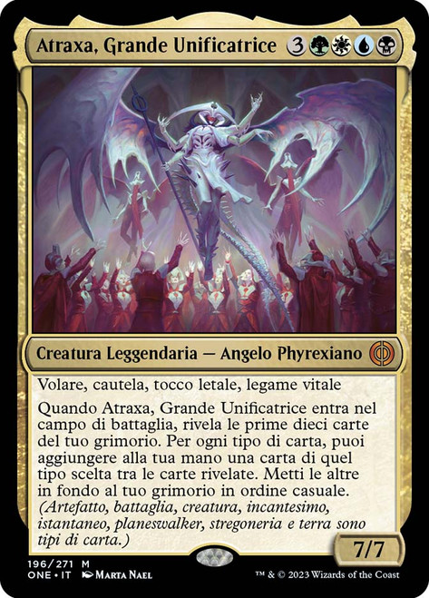 Atraxa, Grand Unifier\nPhyrexia: All Will Be One - Italian\nSingle\nMagic The Gathering