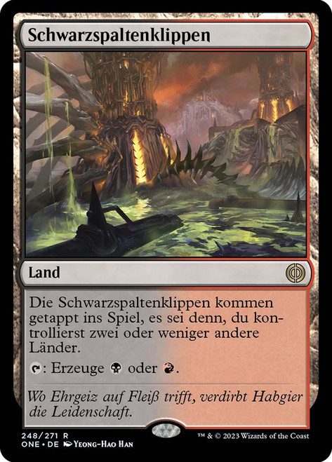 Blackcleave Cliffs\nPhyrexia: All Will Be One - German\nSingle\nMagic The Gathering