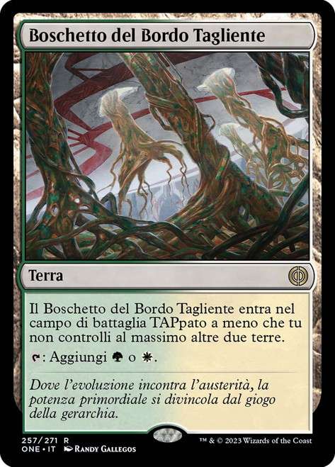 Razorverge Thicket\nPhyrexia: All Will Be One - Italian\nSingle\nMagic The Gathering