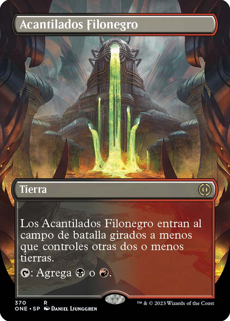 Blackcleave Cliffs (Borderless) | Phyrexia: All Will Be One