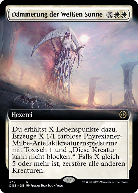 White Sun's Twilight (Extended Art)\nPhyrexia: All Will Be One - Variants - German\nSingle\nMagic The Gathering