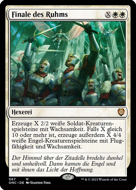 Finale of Glory\nPhyrexia: All Will Be One Commander - German\nSingle\nMagic The Gathering