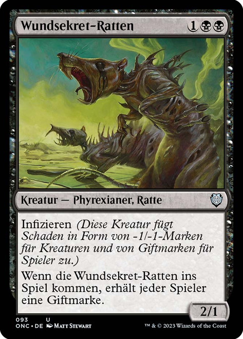 Ichor Rats\nPhyrexia: All Will Be One Commander - German\nSingle\nMagic The Gathering
