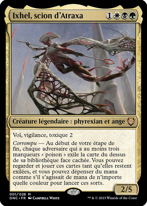 mtg ixhel scion of atraxa commander deck Toxic Infect - Black White Blue Green - EDH cEDH - Atraxa, Praetors' Voice - 100 Card - Custom Magic The Gathering Deck each opponent who has three or more poison counters exiles the top card of their library face down Ixhel, Scion of Atraxa |