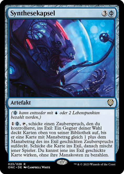 Synthesis Pod\nPhyrexia: All Will Be One Commander - German\nSingle\nMagic The Gathering