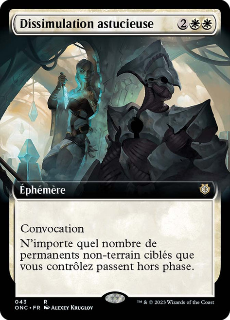 Clever Concealment (Extended Art)\nPhyrexia: All Will Be One Commander - Variants - French\nSingle\nMagic The Gathering