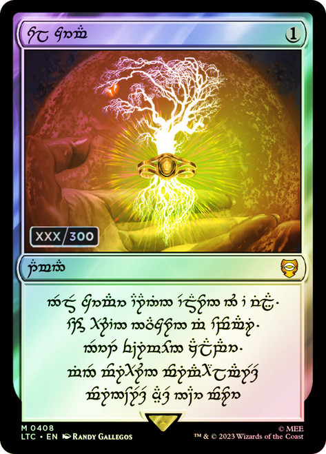 Sol Ring (Elven) (Serial Number)\nThe Lord of the Rings Commander - Serialized\nSingle\nMagic The Gathering