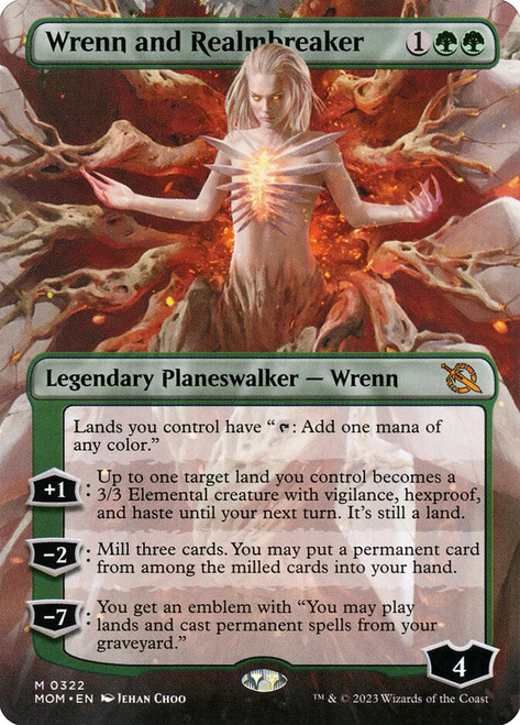 Wrenn and Realmbreaker (Borderless)\nMarch of the Machine - Variants\nSingle\nMagic The Gathering