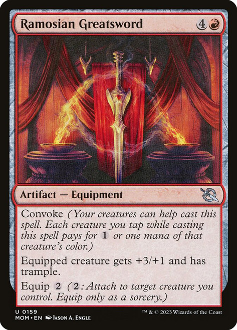 Ramosian Greatsword\nMarch of the Machine\nSingle\nMagic The Gathering