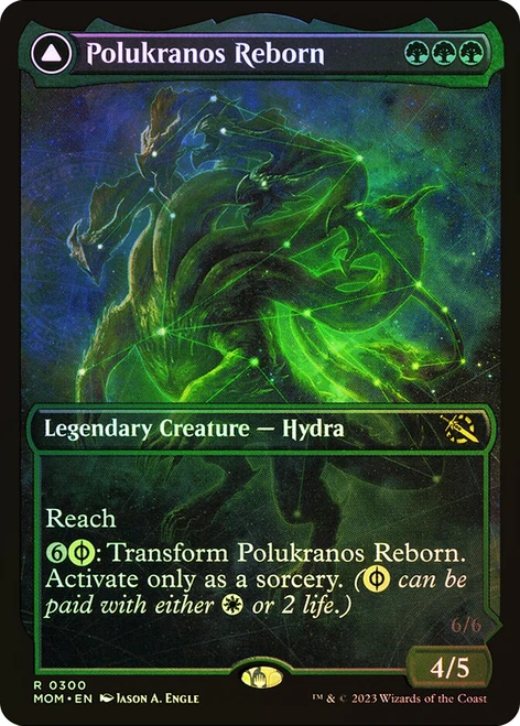 Polukranos Reborn // Polukranos, Engine of Ruin (Showcase)\nMarch of the Machine - Variants\nSingle\nMagic The Gathering