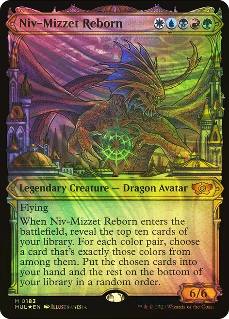 Niv-Mizzet Reborn (Showcase) (Halo Foil)\nMultiverse Legends - Alternate Foil\nSingle\nMagic The Gathering