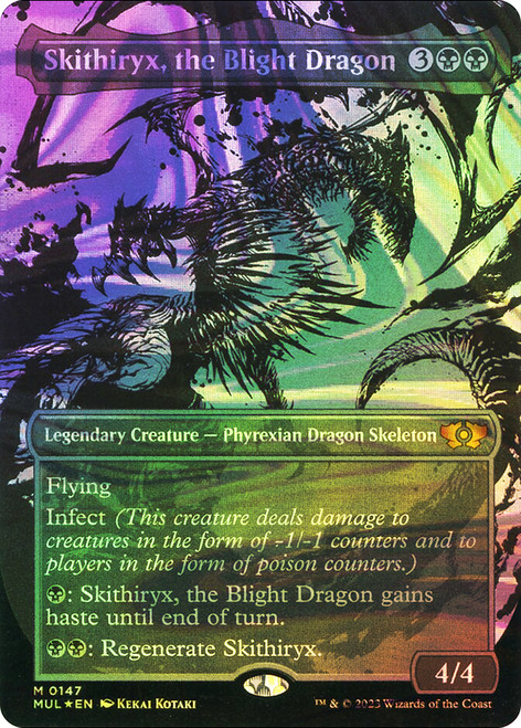 Skithiryx, the Blight Dragon (Showcase) (Halo Foil)\nMultiverse Legends - Alternate Foil\nSingle\nMagic The Gathering