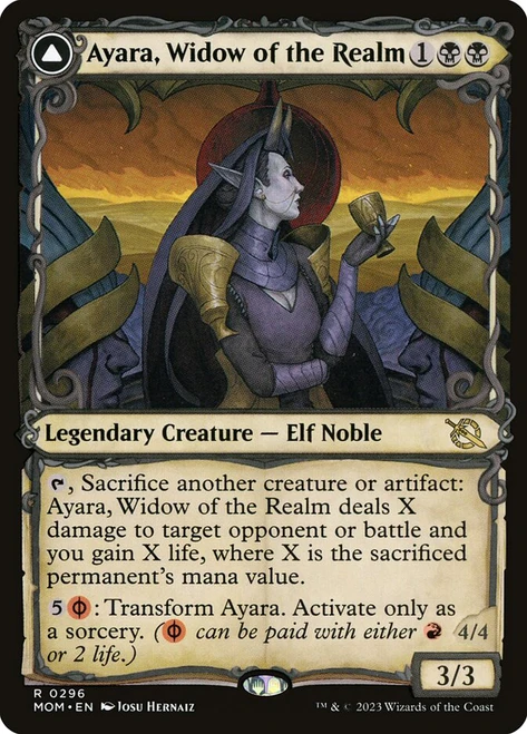 Ayara, Widow of the Realm // Ayara, Furnace Queen (Showcase)\nMarch of the Machine - Variants\nSingle\nMagic The Gathering