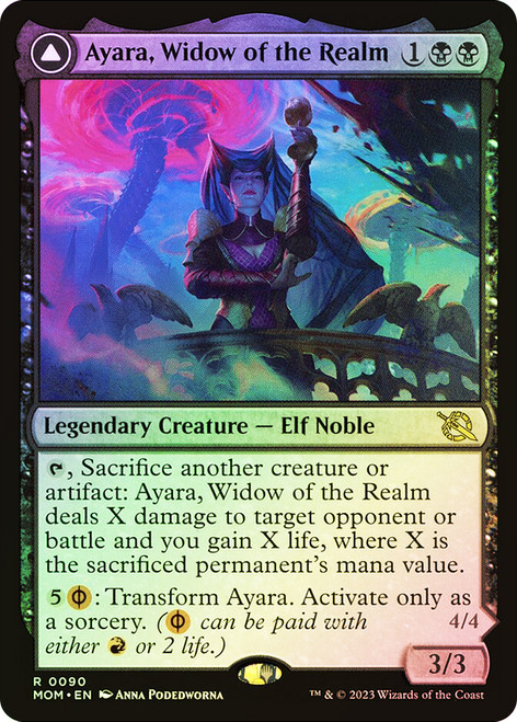 Ayara, Widow of the Realm // Ayara, Furnace Queen\nMarch of the Machine\nSingle\nMagic The Gathering