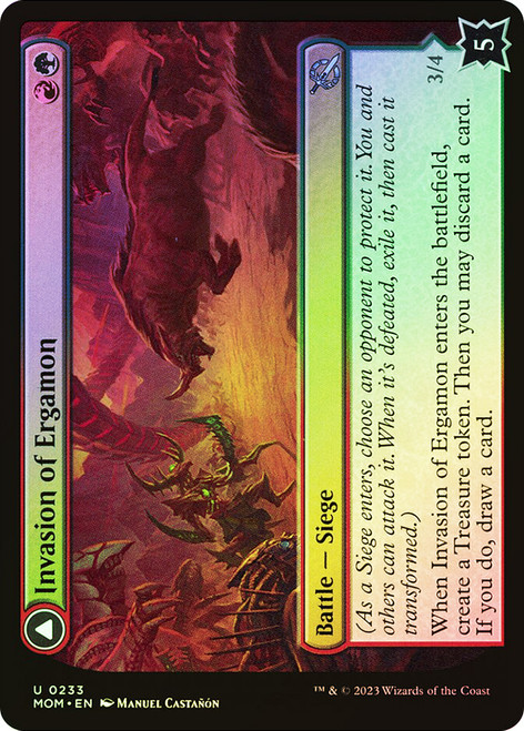 Invasion of Ergamon // Truga Cliffcharger\nMarch of the Machine\nSingle\nMagic The Gathering