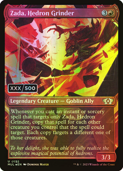 Zada, Hedron Grinder (Serial Number) (Showcase)\nMultiverse Legends - Serialized\nSingle\nMagic The Gathering