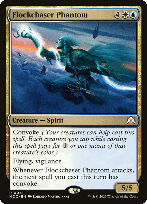 Flockchaser Phantom\nMarch of the Machine Commander\nSingle\nMagic The Gathering