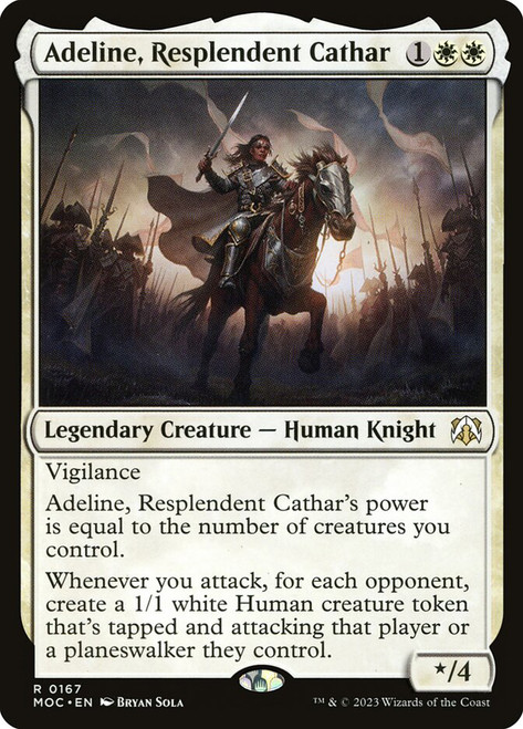 Adeline, Resplendent Cathar\nMarch of the Machine Commander\nSingle\nMagic The Gathering