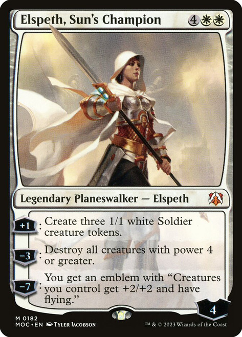Elspeth, Sun's Champion\nMarch of the Machine Commander\nSingle\nMagic The Gathering